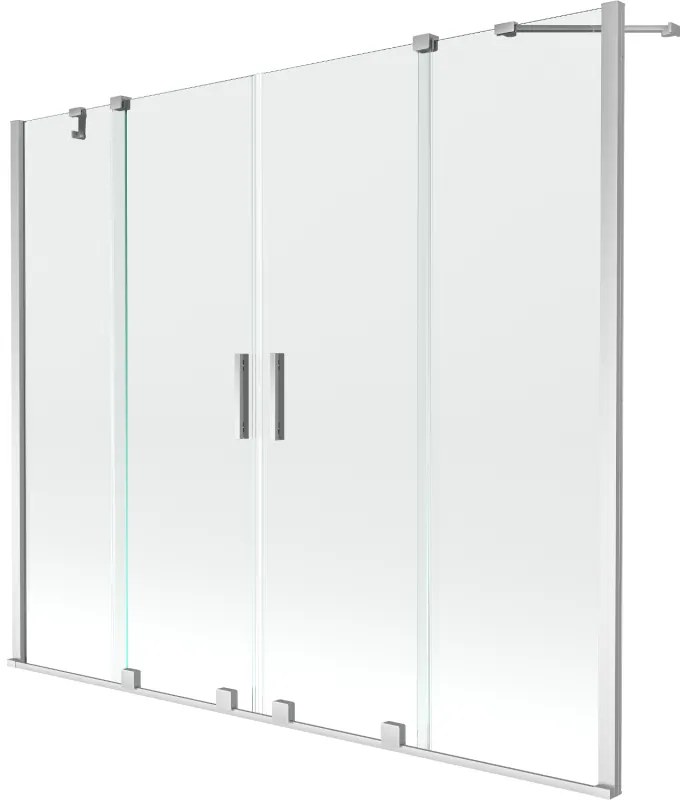 Mexen Velar Duo parawan nawannowy 2-skrzydłowy rozsuwany 180 x 150 cm, transparent, chrom - 896-180-000-02-01