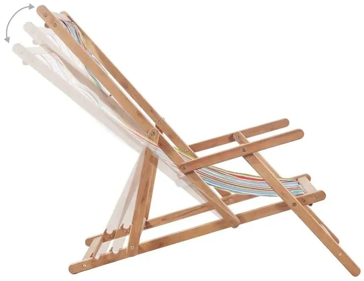 Wielokolorowy składany leżak plażowy T7-L39