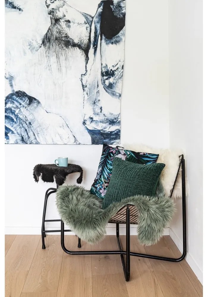 Zielona sztuczna skóra Tiseco Home Studio Sheepskin, 60x90 cm