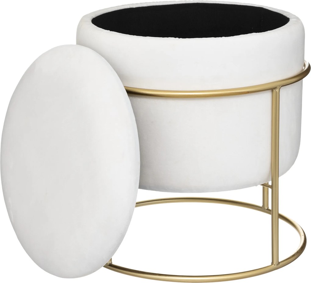 Pufa ze schowkiem ELIANE, okrągła