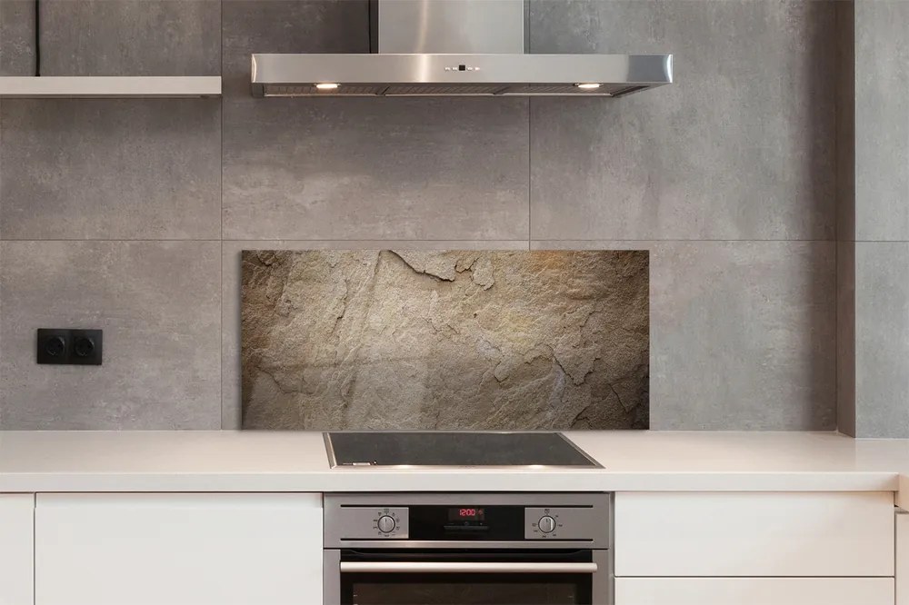 Szklany Panel Surowy Mur z Kamieni