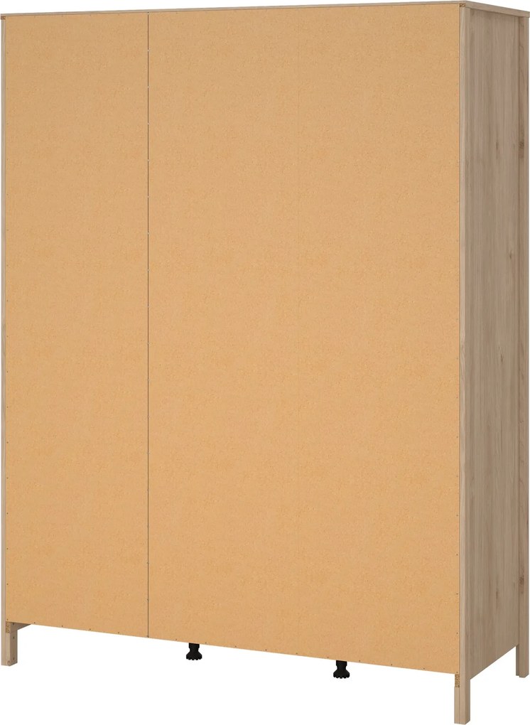 Trzydrzwiowa szafa na ubrania Madrid 3D, jackson hickory