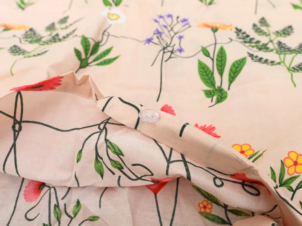 PrzytulneMieszkanie.pl PrzytulneMieszkanie.pl Bawełniana pościel HERBAR BLEND beżowa Rozmiar pościeli: 70 x 90 cm | 140 x 220 cm