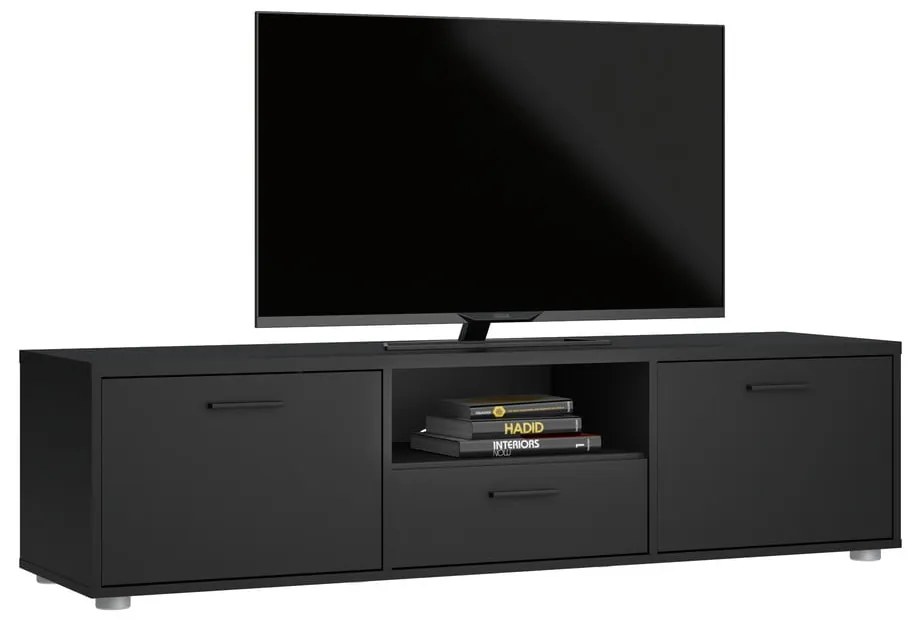 Czarna szafka pod TV 147x38 cm Media – Tvilum