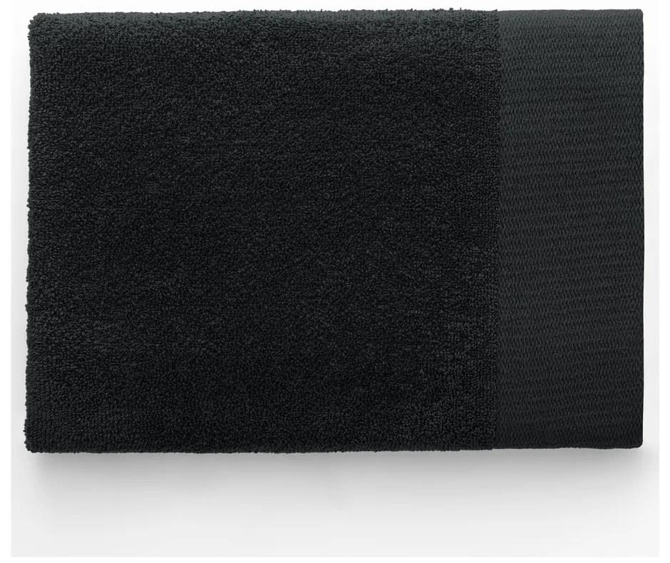 Czarny bawełniany ręcznik frotte 30x50 cm Amari – Restilo