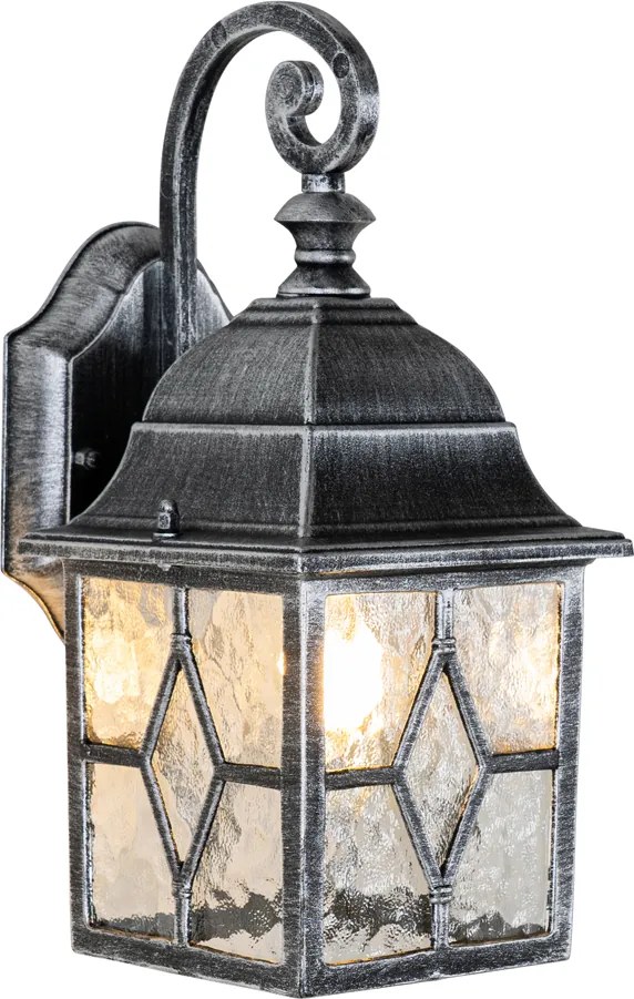 Romantyczna zewnętrzna lampa ścienna w stylu antycznym srebrnym - London