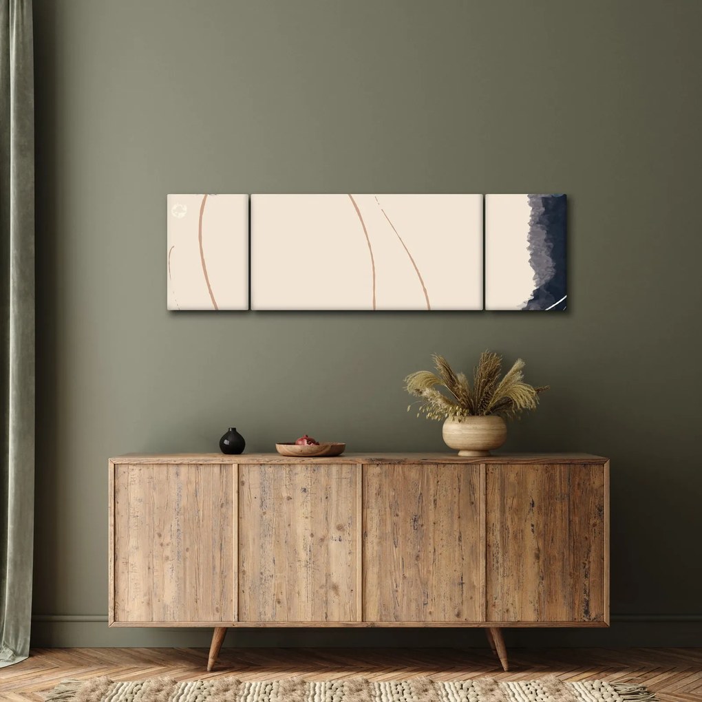 Obraz - Beżowa abstrakcja (170x50 cm)