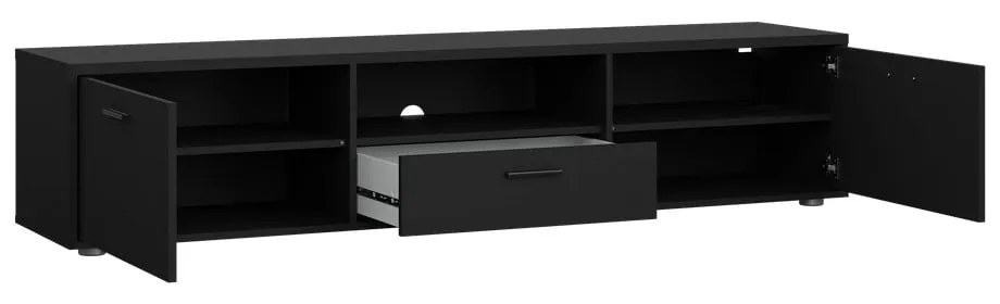 Czarna szafka pod TV 177x38 cm Media – Tvilum