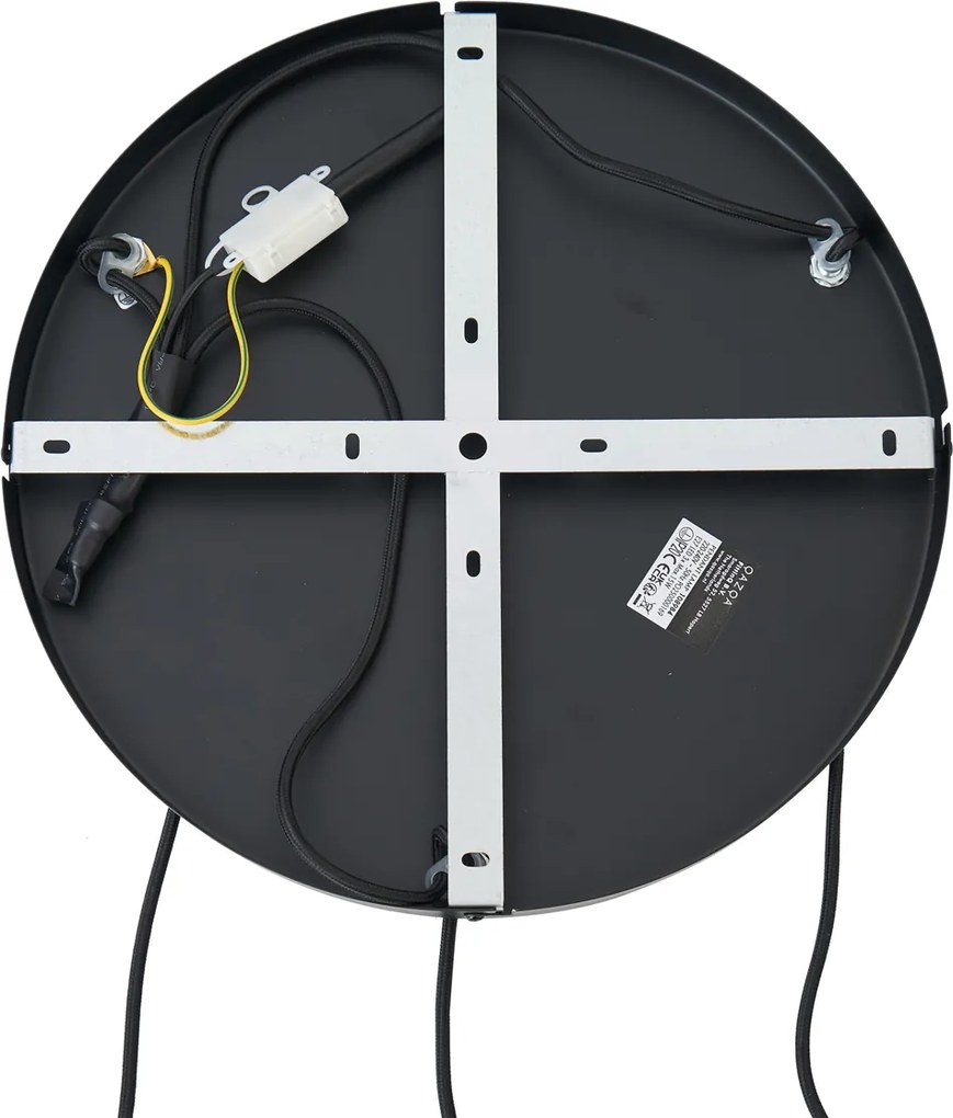 Hotelowa lampa wisząca Chic czarna ze złotem i zielonym szkłem 3-źródła światła - Zuzanna