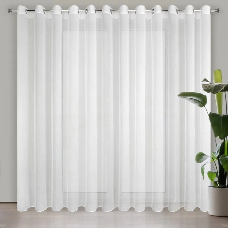 Firana gotowa woalowa na przelotkach pionowy deszczyk 350x250 cm