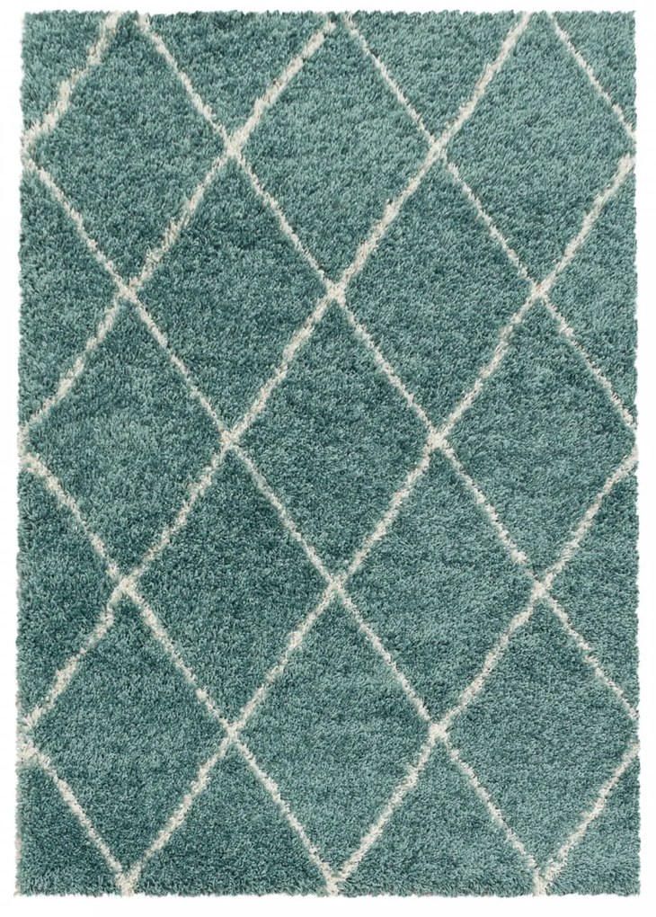 Dywan shaggy Alvor Romby niebieski 120 cm x 170 cm