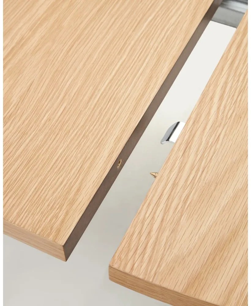 Okrągły rozkładany stół z blatem w dekorze dębu ø 90 cm Montuiri – Kave Home