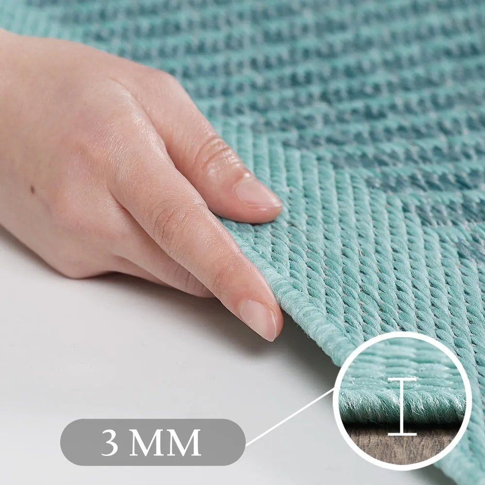 Niebieski okrągły dywan odpowiedni na zewnątrz ø 120 cm Giza 1410 – Ayyildiz Carpets