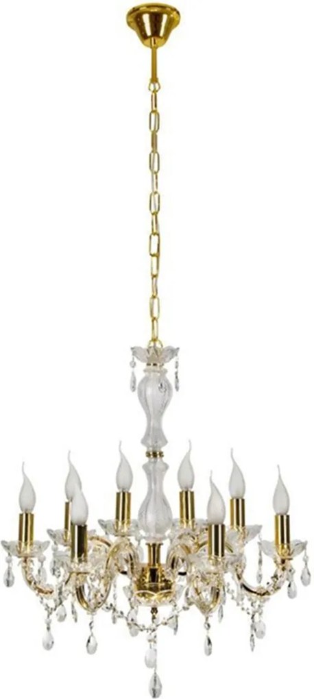 Maria Teresa Vintage Gold 5 – złoty żyrandol kryształowy vintage do wnętrz klasycznych