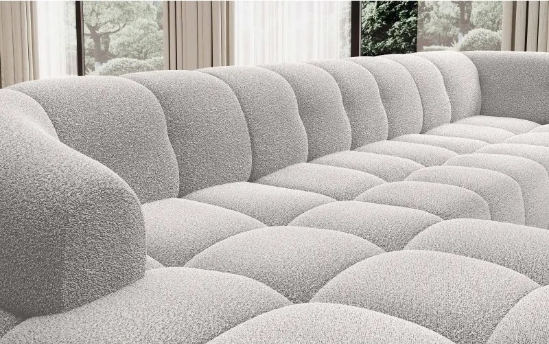 Narożnik VELPA XL Prawostronny z elektryczną regulacją siedziska w tkaninie LOOP 01 WERSAL