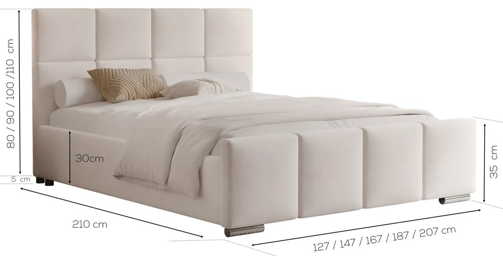 Łóżko sypialniane STELLA SLIM - 200x200
