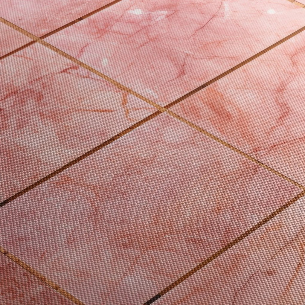 Obraz - Różowe, marmurkowe płytki (170x50 cm)