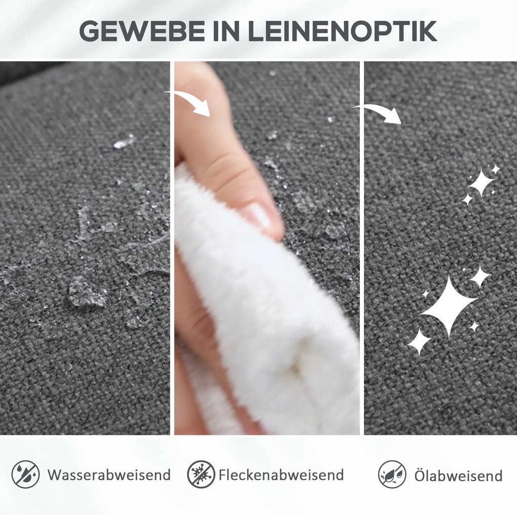 HOMCOM Fotel podnoszący, elektryczny fotel relaksacyjny z funkcją masażu, fotel tapicerowany z funkcją podnoszenia, metal, tkanina, szary