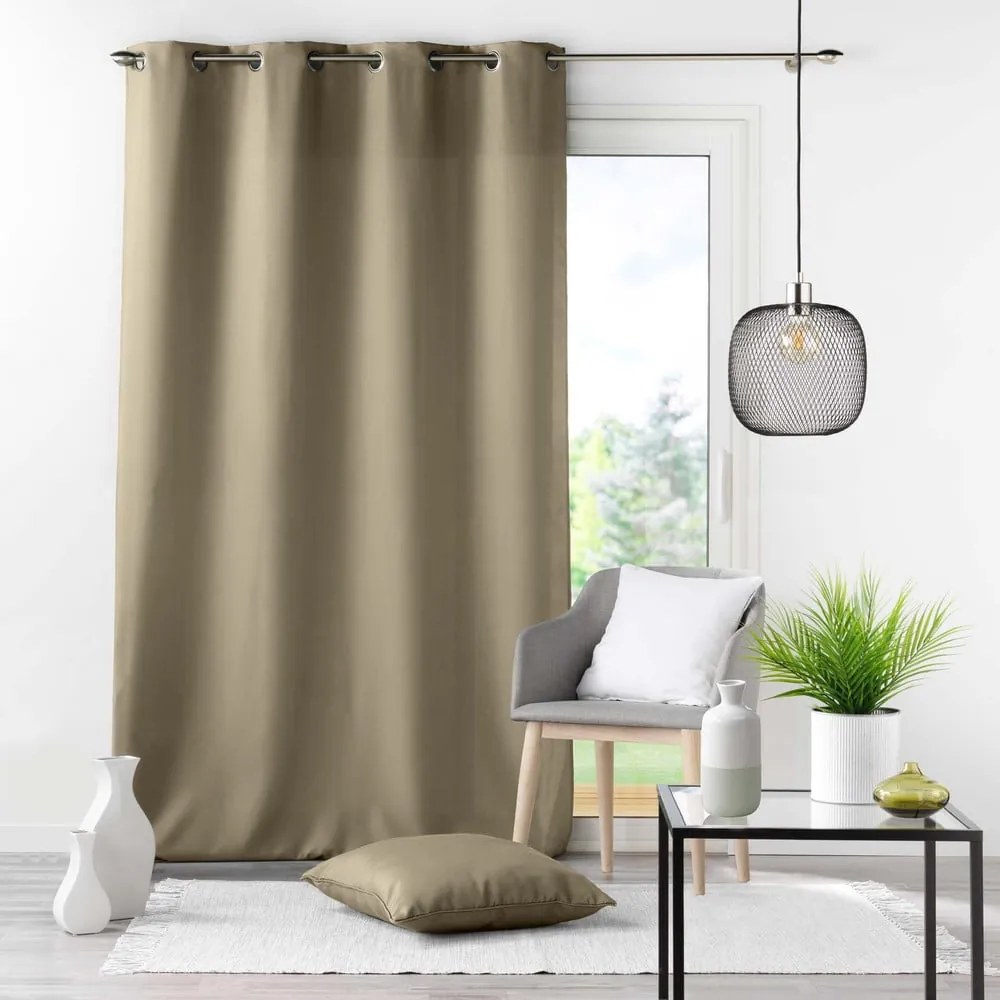 Beżowa zasłona 140x280 cm Essentiel – douceur d'intérieur