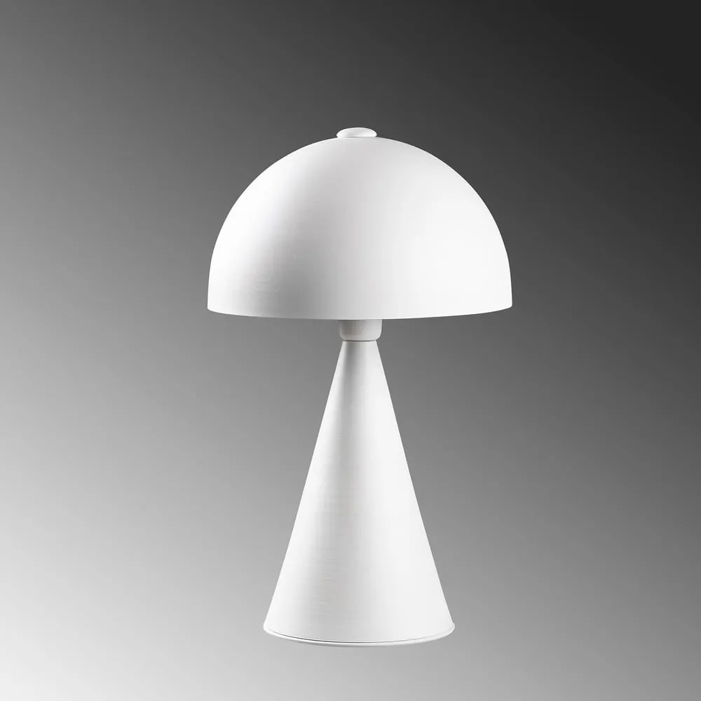 Biała lampa stołowa z metalowym kloszem (wysokość 52 cm) Dodo – Opviq lights