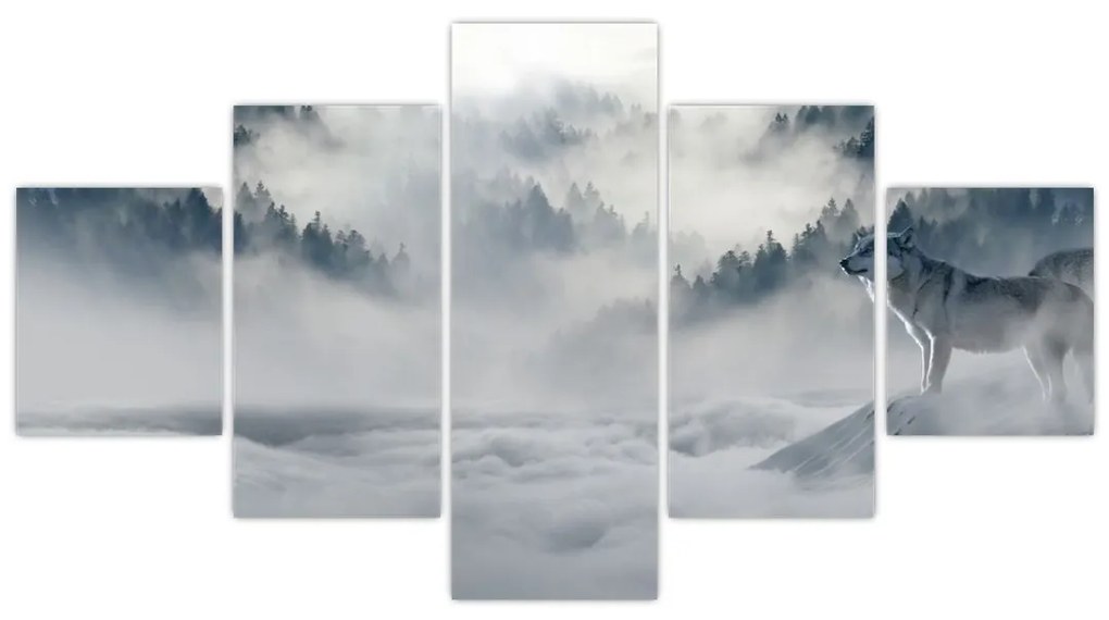 Obraz wilków (125x70 cm)