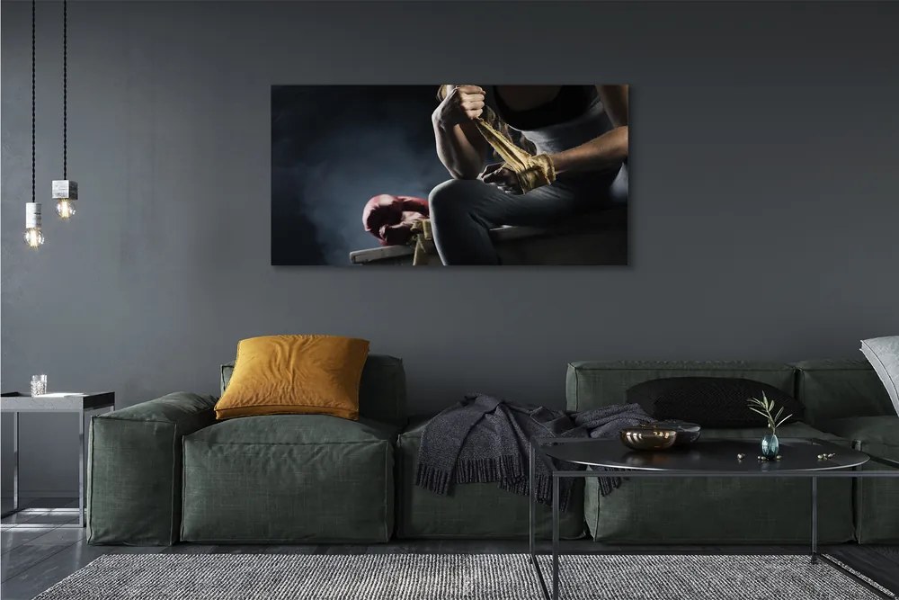 Duży obraz na płótnie Wytrwałość W Treningu Boksu