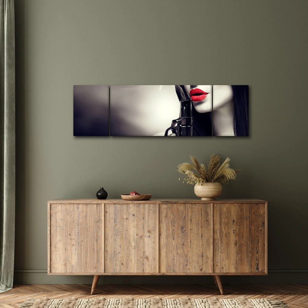 Obraz - Tajemnicza kobieta (170x50 cm)