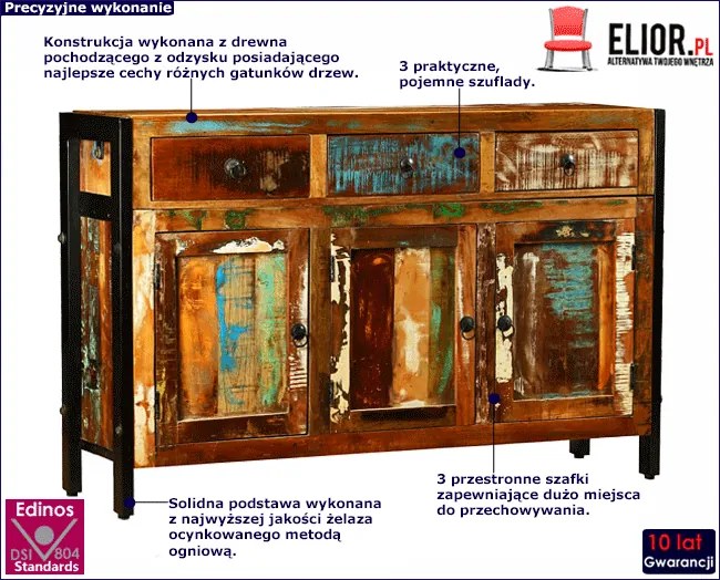 Komoda w stylu vintage do sypialni i salonu - Simplico