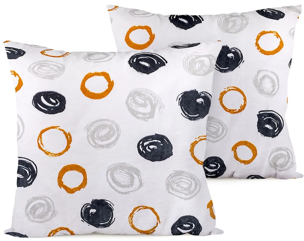 4Home Poszewka na poduszkę Dotty mikroflanela, 40 x 40 cm, komplet 2 szt., 40 x 40 cm