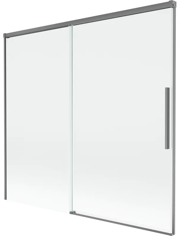 Mexen Rox parawan nawannowy 2-skrzydłowy rozsuwany 170 x 150 cm, transparent, gun metal - 8C9-170-001-95-00