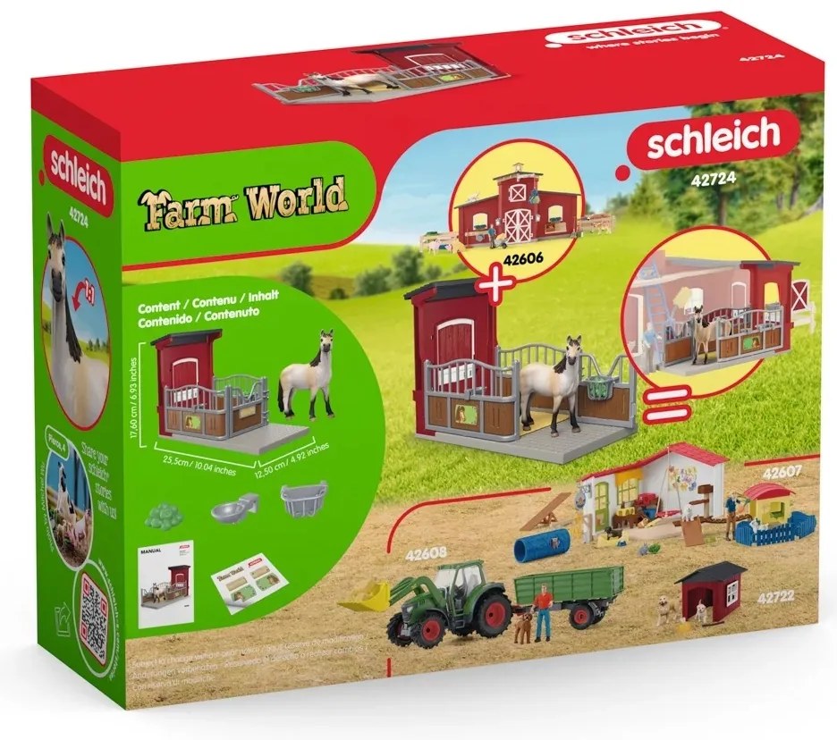 Schleich 42724 Boks dla pony z klaczą mustang