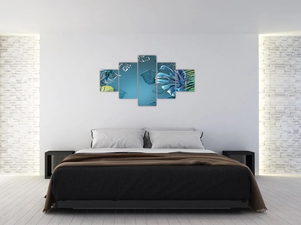 Obraz - Liście roślin tropikalnych (125x70 cm)
