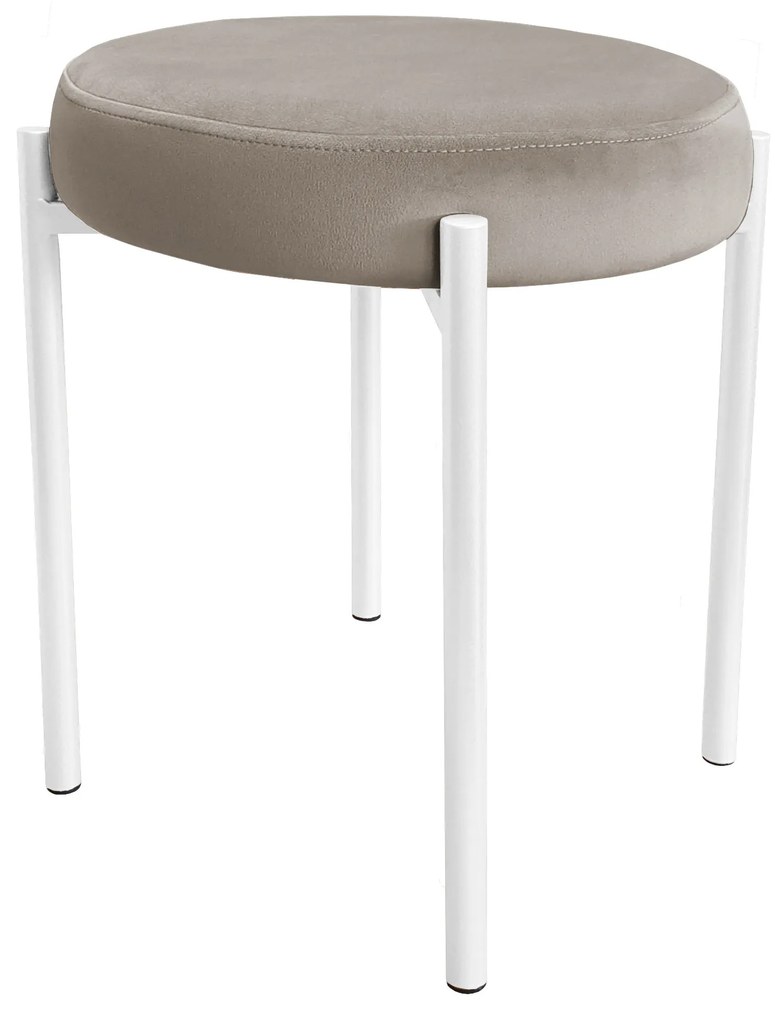 TABORET DIOR STOŁEK LOFT metal podstawa biała MG09