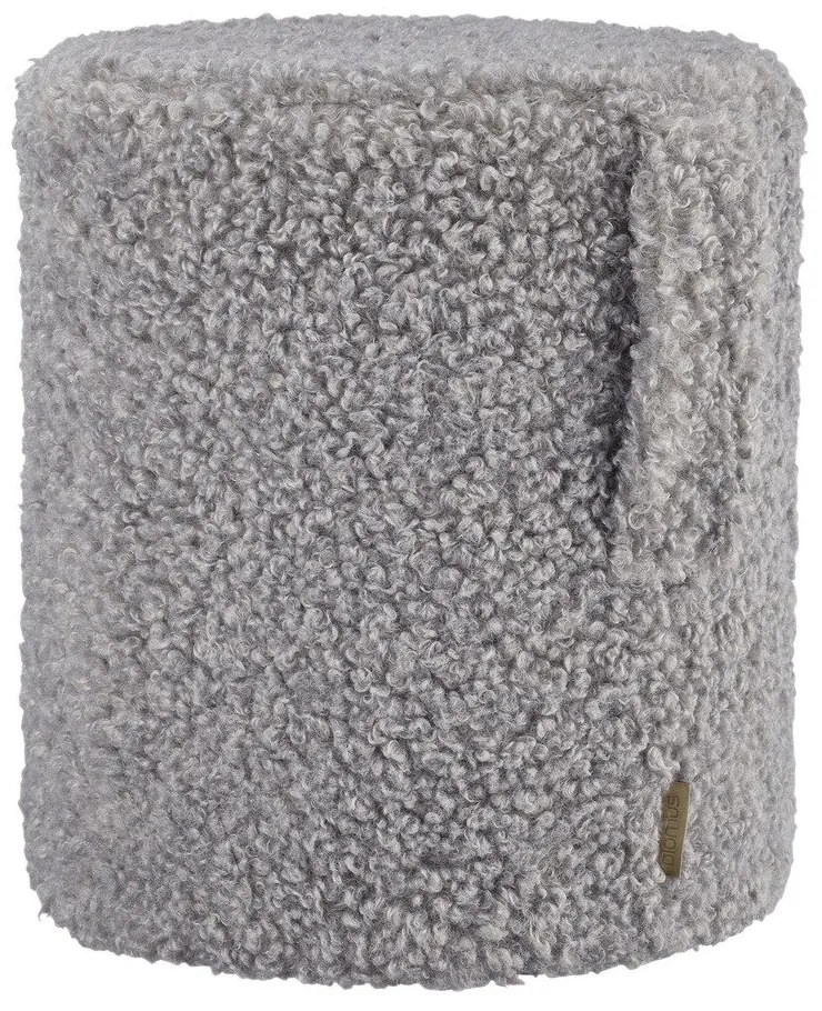 Szary puf z materiału bouclé Teddy – Blomus