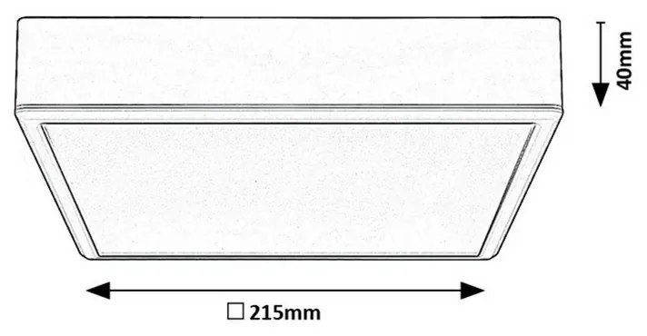 Rabalux 71247 lampa sufitowa LED Lauri, kwadrat, czarny