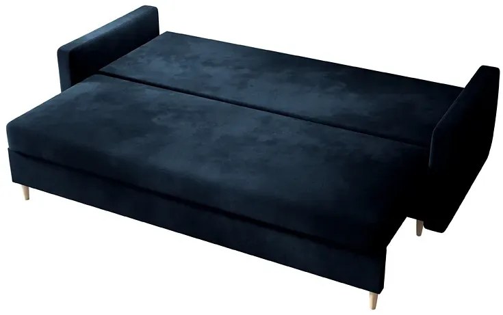 Granatowa sofa rozkładana z funkcją spania B1-P40