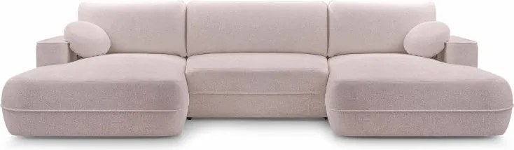 Narożnik FUEGO XL wolnostojący układ U z funkcją spania w tkaninie Bubble 08 DomoHome