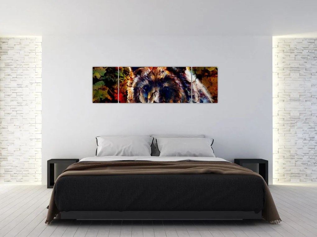 Obraz - Niedźwiedź, malarstwo (170x50 cm)