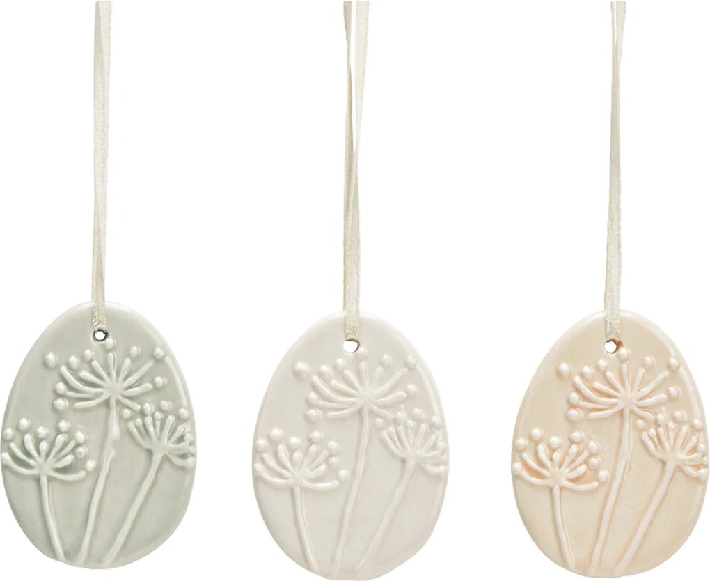 Wiszące porcelanowe jajko FLORIS - różne kolory Kolor: Zielony