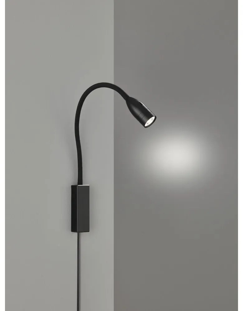 Czarna metalowa lampa punktowa LED ze ściemniaczem Sten – Fischer & Honsel