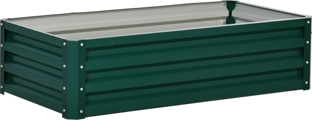 Outsunny Łóżko Ogrodowe Wysokie Zielone 120x60x30,5cm | Aosom PL