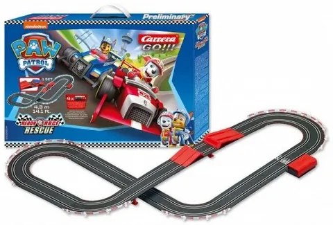 Conquest Tor wyścigowy Carrera GO!!! 63514 Psi patrol/Paw Patrol 4,3 m + 2 auta