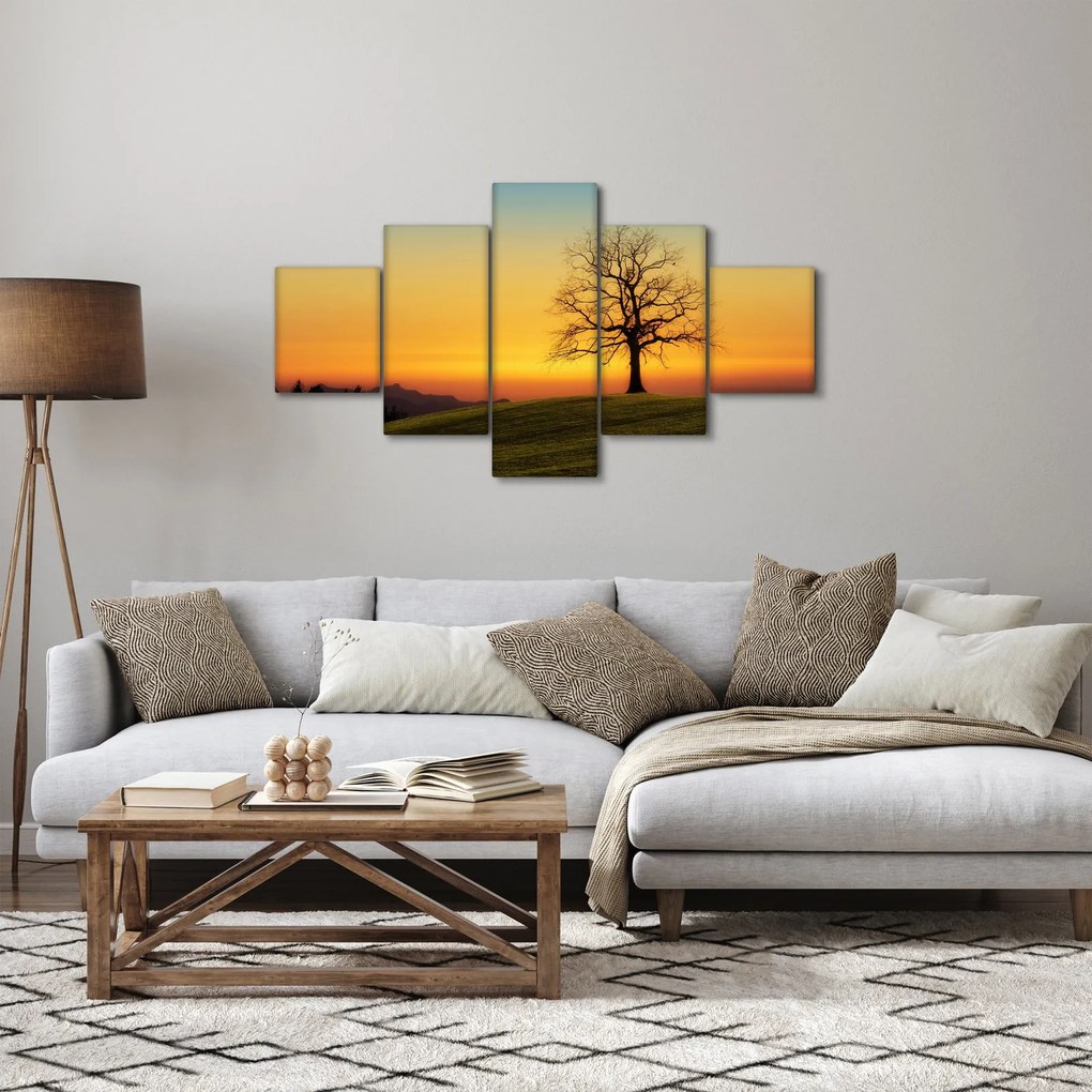 Obraz drzewa na polu (125x70 cm)
