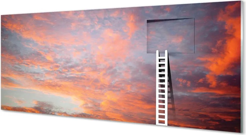 Panel szklany do Kuchni Drabina do Nieba o Zachodzie