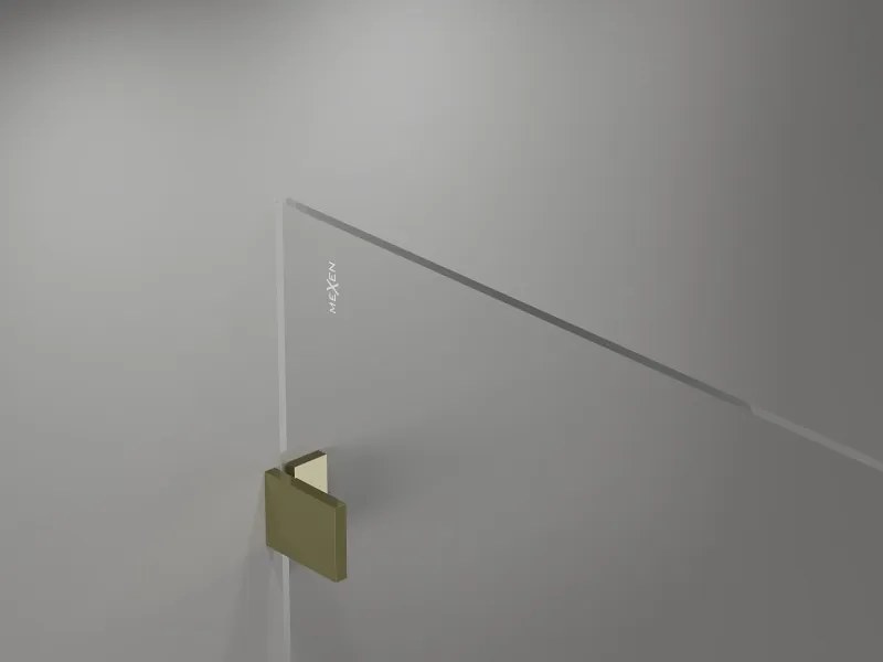 Mexen Lunar ścianka prysznicowa Walk-in prawa 60 x 200 cm, transparent 8 mm, złota - 830-060-000-50-00-P
