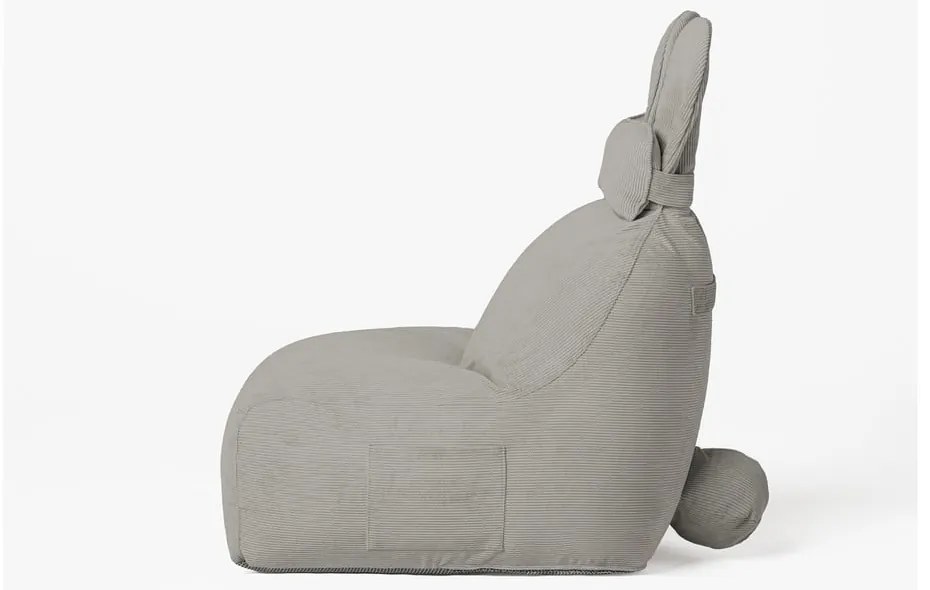 Szary dziecięcy worek do siedzenia Funny Bunny – The Brooklyn Kids