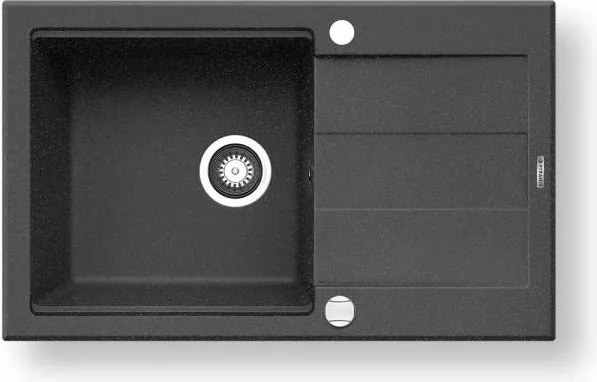 Pyramis 70083701 - Zlewozmywak kuchenny SPARTA PLUS LUX 78x48 cm granitowy/czarny