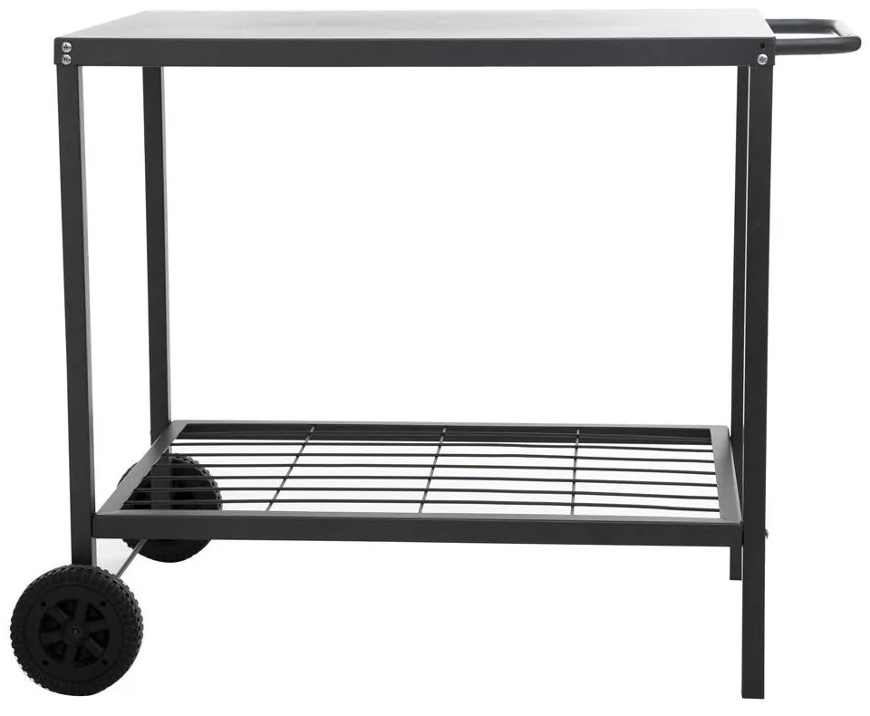 Stół ogrodowy, mobilny na kółkach do BBQ, metalowy, 90x58x75 cm