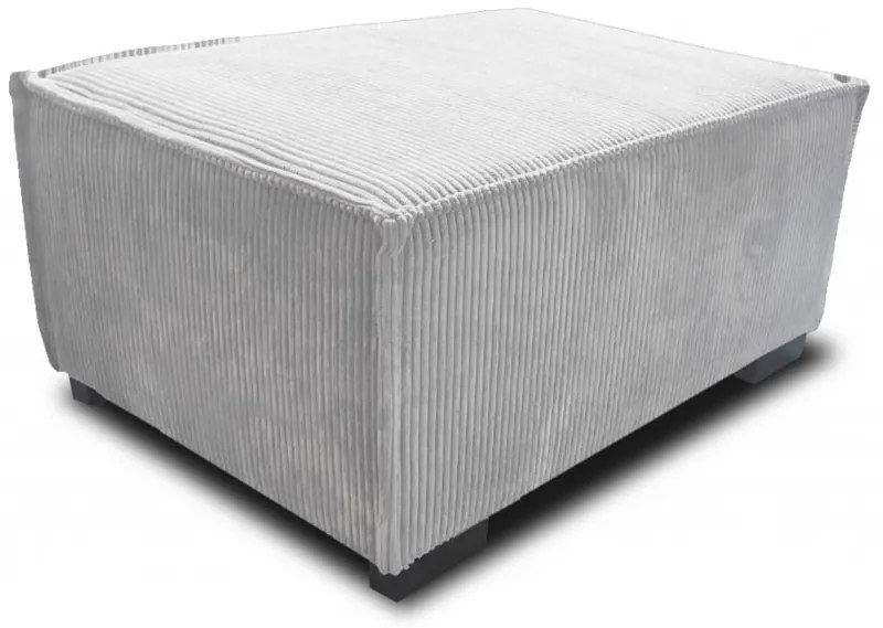 Rozkładana sofa trzyosobowa z pufem SMART SET, jasnoszara