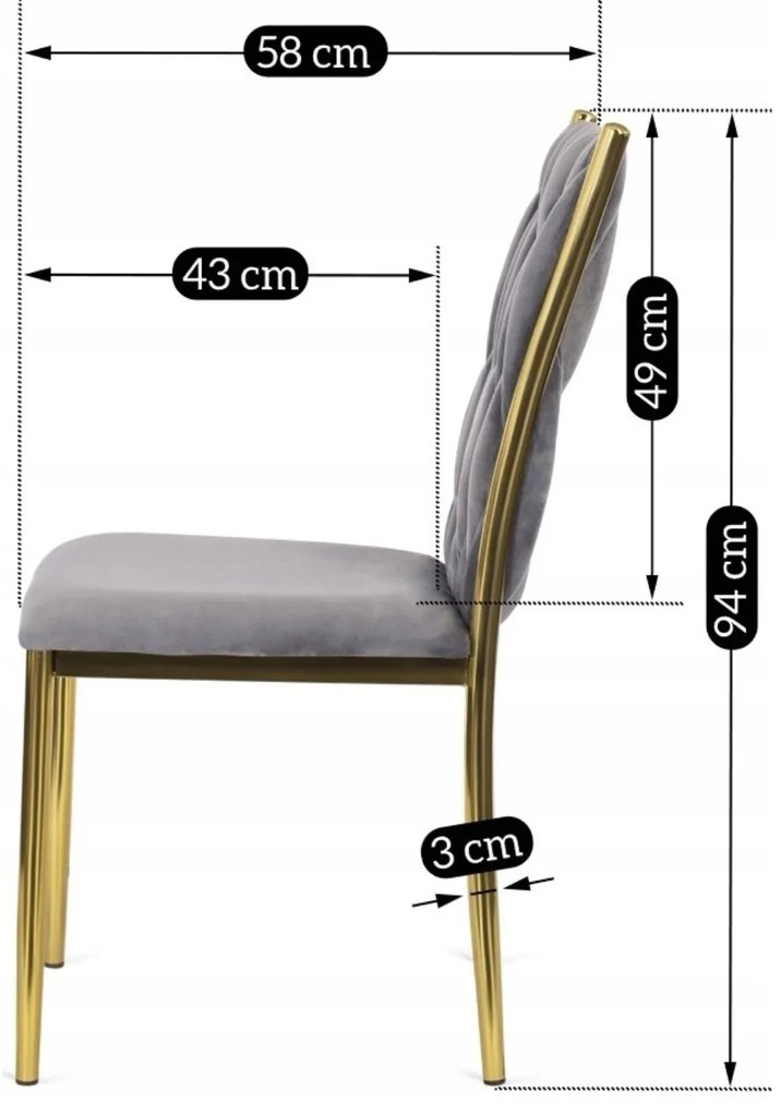 Zestaw Stół Okrągły SALLO 110 cm i 4 Krzesła Tapicerowane Plecione DAN Szare Glamour